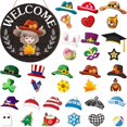 thumbnail image 2 of Señal Bienvenida Intercambiable Halloween Con Sombreros Magnéticos (F), 2 of 9