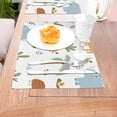 thumbnail image 5 of XMXY Woven Placemats Set of 4 PCS, Cartoon Forest Flower Animal Table Mats Washable Heat Resistant Placemats, 5 of 6