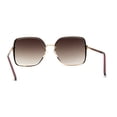 thumbnail image 4 of Womens Rhinestone Rimless Rectangular Mod Butterfly Sunglasses Gold Brown, 4 of 4