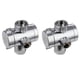 thumbnail image 1 of 2X ABS Conexión de Manguera Desviadora Cromada de 3 Vías Conector del Adaptador En Forma de T para Manguera de Válvula de ángulo Baño Brazo de Ducha Inodoro, 1 of 5