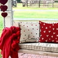 thumbnail image 4 of Valentine''s Day Pillow Covers 16x16 Inch Set of 2 Red Black Hearts Decor White Throw Pillow Covers Valentine''s Day Cushion Case Decoration for Sofa Couch 55A, 4 of 6