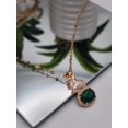 thumbnail image 4 of Elegant 18-Inch Rose Gold Necklace with Green Jade Drop Pendant - Perfect Gift for Her, 4 of 11