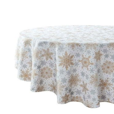 Avanti Linens Snowflakes 70" Round Tablecloth