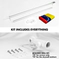thumbnail image 2 of G128 Combo Pack: 6 Ft Tangle Free Spinning Flagpole (Silver) & Venezuela Flag 3x5 Ft Printed 150D Polyester, Brass Grommets (Flag Included) Aluminum Flag Pole, 2 of 9