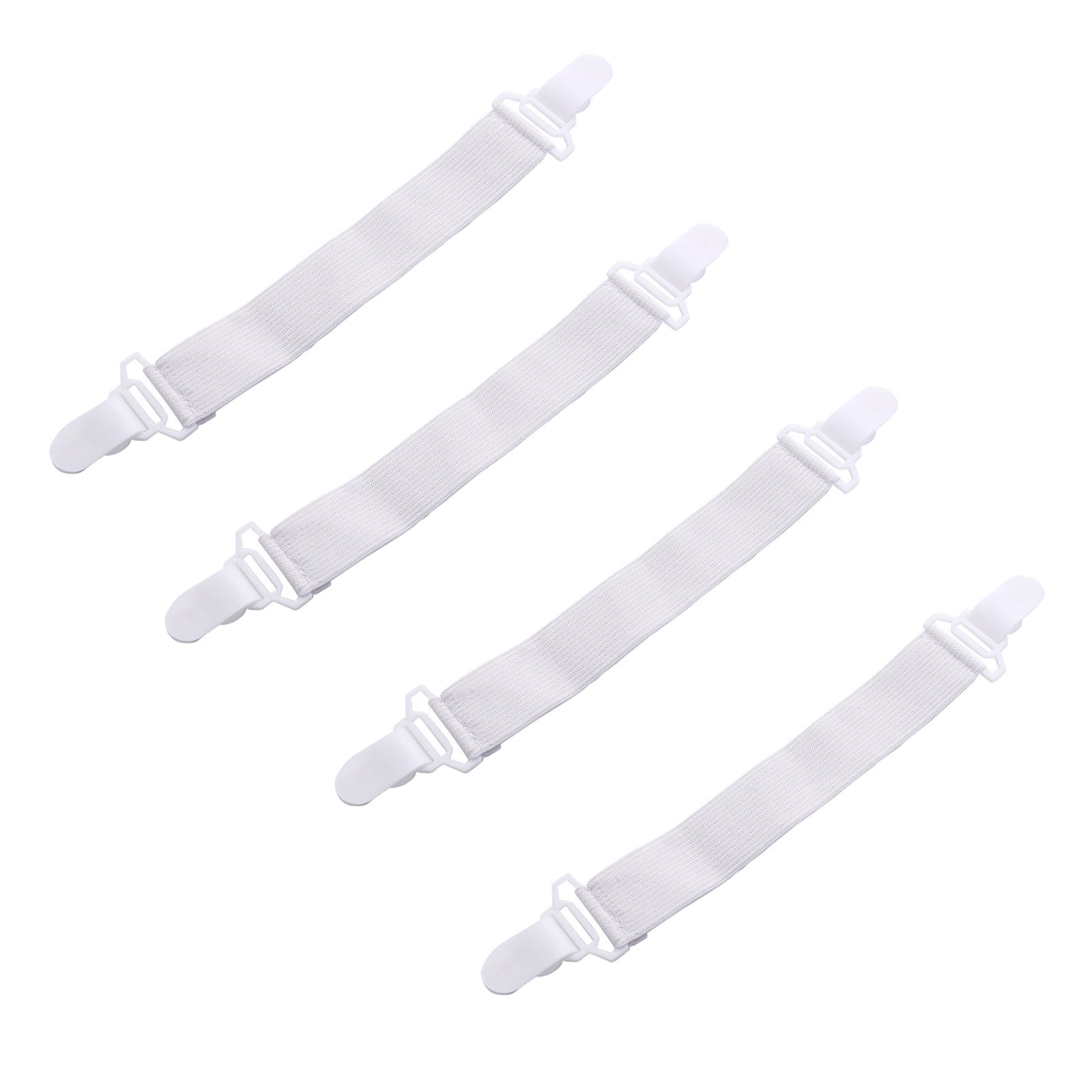 Petty Well Set of 4 Nylon Elastic Flat Sheet Fix Buckle Strong Plastic Clips Holder Bed Sheet Fasteners Clip Bed Sheet Fix Buckle Clips 