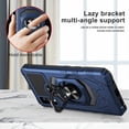 thumbnail image 7 of Compatible for AT&T Maestro 3 Case w/Tempered Glass Screen Protector [Military Grade] Ring Car Mount Kickstand Shockproof Hard Phone Case - Blue, 7 of 7