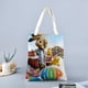 thumbnail image 2 of Hop Bolso de tela con estampado de lienzo para mujer, bolsa de compras reutilizable y estética, con cremallera interior, regalo para mujer,40*40cm., 2 of 6