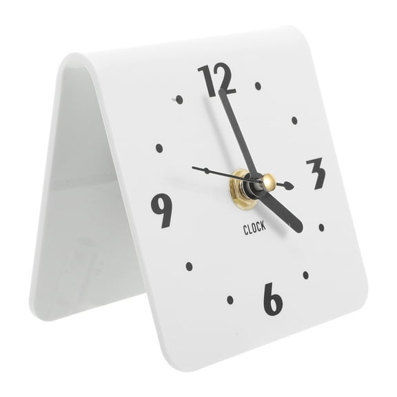 OUNONA Modern Silent Acrylic Wall Clock, White Minimalist Design for Home, Office, Bedroom, and Living Room Decor