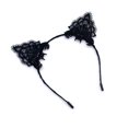 thumbnail image 5 of Antifaz de encaje veneciano con orejas de gato BRI para Halloween y Carnaval, 5 of 5