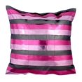 thumbnail image 1 of Pillow Sham, Fuchsia Pink Euro Sham Covers 26x26 inch (65x65 cm), Faux Leather Euro Shams, Striped, Modern Euro Pillow Shams - Omg Its Pink, 1 of 3