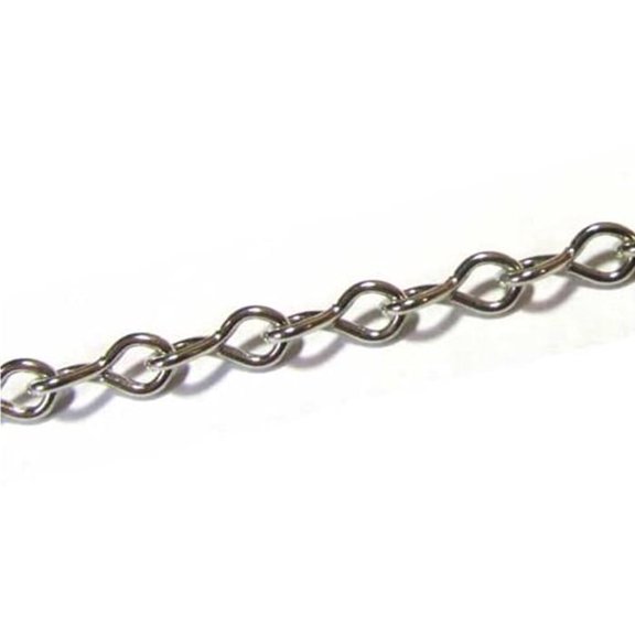 17 Gauge Jack Chain Silver 1/5"W x 2/5"L 10'Hank