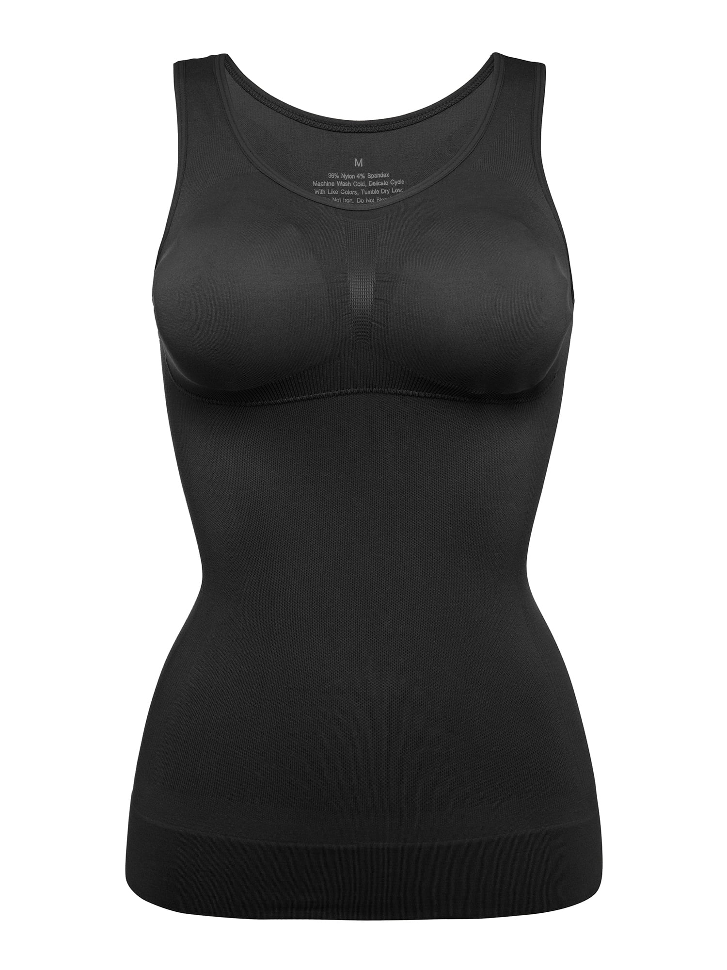Lelinta Seamless Shapewear Tank Top Tummy Control Vest Top Body Shaper Built in Shelf Bra Shirt