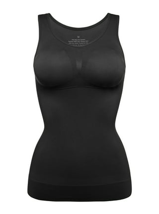 Women's Cami Shaper with Built in Bra Seamless Tummy Control Camisole Tank  Top Underskirts Shapewear Body Shaper 