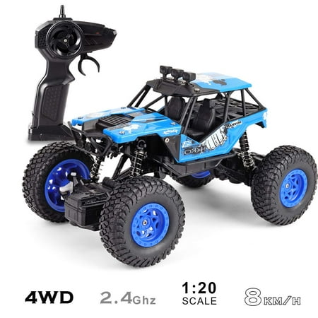 RC Car for Boys, Off-Road Remote Control Rally Truck 2. 4Ghz 4WD 1:20 Scale Vehicles Toy for 8, 9, 10, 11, 12, 13, 14 Years Old Kids Children Gift,