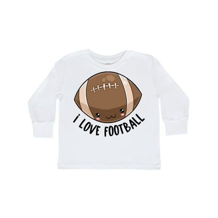 

Inktastic Cute I Love Football Gift Toddler Boy or Toddler Girl Long Sleeve T-Shirt