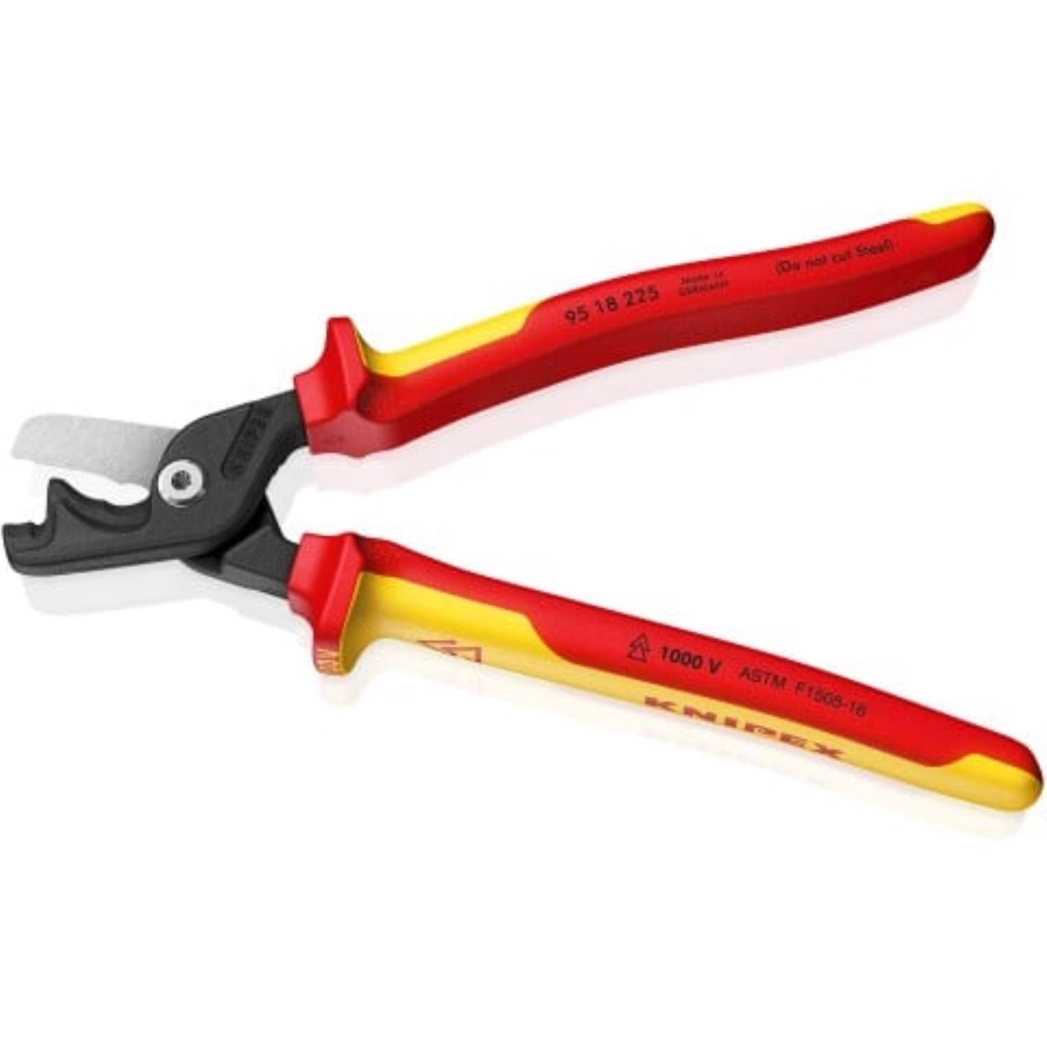Knipex 9 in. L Red/Yellow Insulated Cable Shears
