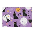 thumbnail image 7 of Yayeee Bath Rug for Bathroom Floor Non Slip Rectangle Fluffy Soft Absorbent Mat, 16"x24", Purple Halloween Pattern, 7 of 7