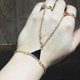 thumbnail image 2 of Punk Finger Bracelet Triangle Conjoined Bracelet Wrist Chain Arm Link Ornaments Mystic, 2 of 5