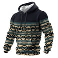 thumbnail image 3 of Sweat à Capuche pour Hommes avec Poches pour Style Occidental Aztèque Décontracté Manches Longues Coupe Décontractée, 3 of 3
