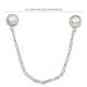 thumbnail image 2 of Clothing Collar Clip Pearl Breastpin for Women Parties Silver Zinc Alloy Clothing Ornament 1Pcs, 2 of 5