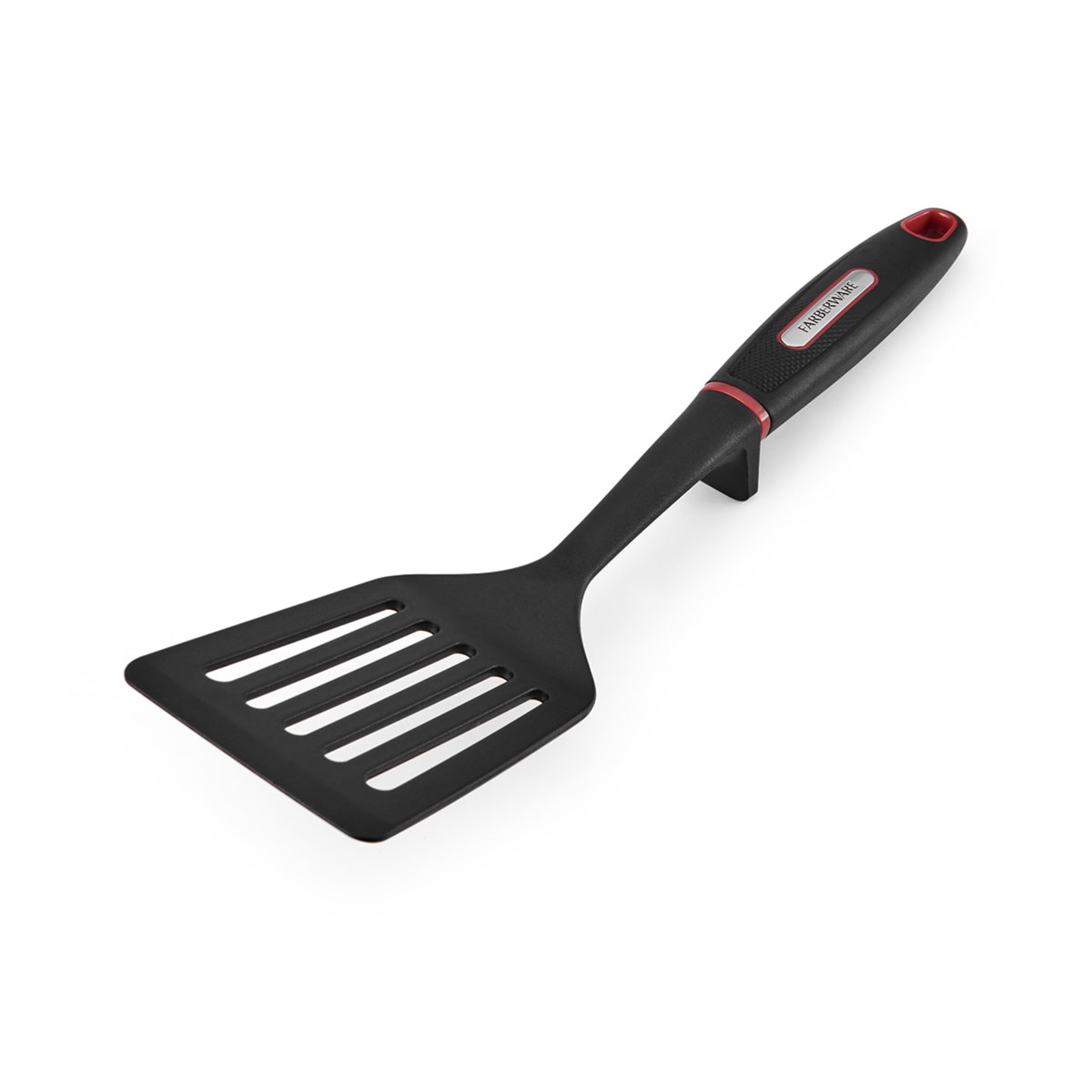 (2 pack) Farberware Soft Grips Slotted Turner, Black, 13 in
