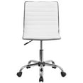 thumbnail image 3 of Scranton & Co Contemporary Vinyl Ribbed Office Chair in White/Chrome, 3 of 6