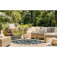 thumbnail image 3 of 5' Round Simply Daisy Alexys French Country Chenille Area Rug, Black, 3 of 4