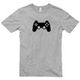 thumbnail image 2 of Big Size Game Controller Graphic Design Short Sleeve Cotton Jersey T-Shirt - Heather Grey XL, 2 of 4