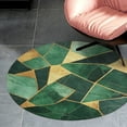 thumbnail image 3 of Colorful Marble Green Gilding Round Area Rugs for Bedroom Living Room, 3FT Soft Indoor Circle Carpets, Carpet Home Decor Floor Mat, 3 of 8