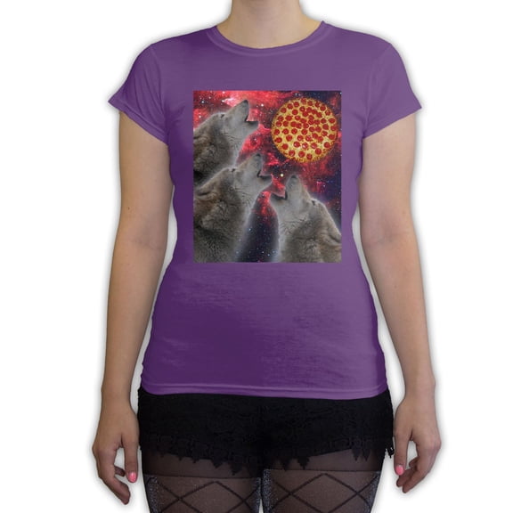 Function - Wolves Howling At A Pizza Moon Women's Fashion T-Shirt
