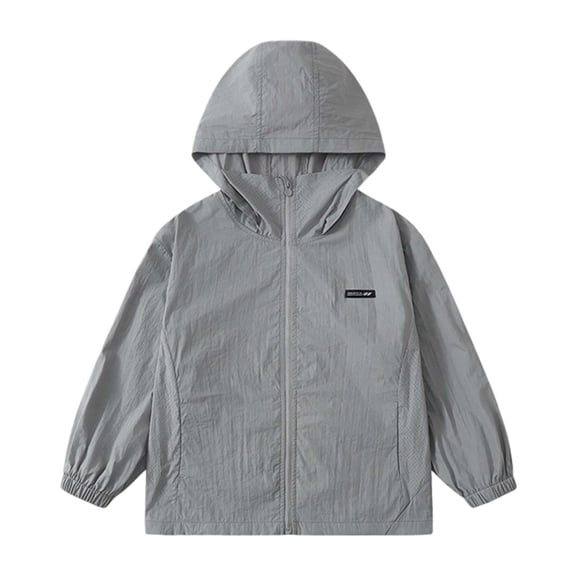 Girls UPF50  Sun Hooded Windbreaker Jacket Lightweight Outdoor Casual Wear for Youth and