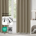 thumbnail image 3 of Deconovo Khaki Blackout Curtains for Kitchen Back Tab and Rod Pocket Curtain Panels Window Treatments 38x45 inch 2 Panels, 3 of 7