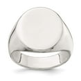 thumbnail image 5 of 925 Sterling Silver 19x16mm Closed Back Signet Ring Size 10, 5 of 7