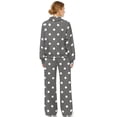 thumbnail image 2 of Garronmavis Polka Dot Sweat Set Gray Sweatsuit Women Sweat Sets for Women 2 Piece Outfits Wide Leg Sweatpants Joggers Lounge Wear, Size L, 2 of 6