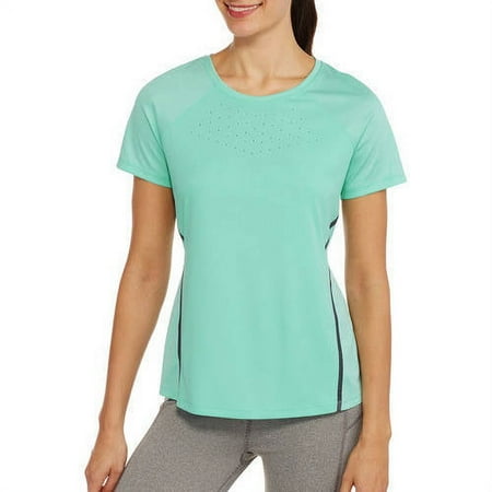 Women's Short Sleeve Performance Colorblock Tee with Lasercut Detail
