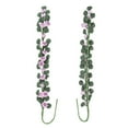 thumbnail image 4 of 1:12 Mini casa de muñecas escena de jardín rosa cuerda caballete columpio decorativo ramo largo rosa púrpura, 4 of 8