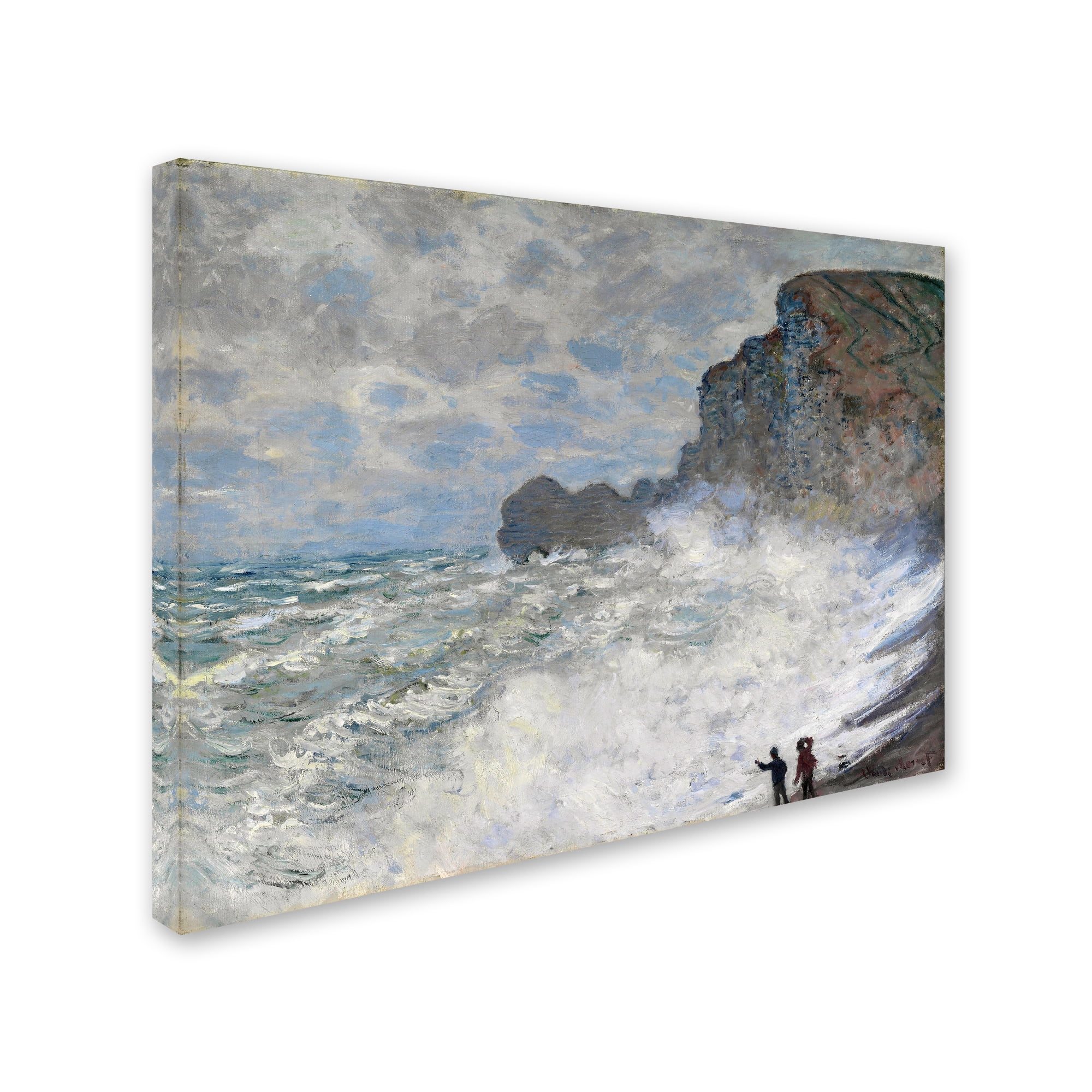 Trademark Fine Art 'Rough Weather At Etretat' Canvas Art by Monet