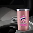 thumbnail image 5 of 20oz Powder Coated Easter Tumbler with Telescopic Straw, Insulated Travel Mug, Slogan Print, 5 of 6