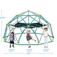 thumbnail image 2 of 12 FT  Climbing Dome with Hammock, Outdoor Play Equipment with Detachable Tent & Play Canopy, Easy Assembly Geometric Dome Climber Play Center for Kids 3 to 10, Load 1000 lbs, Jungle Gym, Grey, 2 of 9