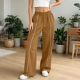 thumbnail image 5 of Dzrciro Sweatpants for Women, Elastic High Waist Wide Leg Pants with Pockets, Casual Streetwear Side Stripes Pants S-2XL, 5 of 9