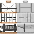 thumbnail image 6 of Homieasy Bamboo Closet System Clothes Rack, Large Freestanding Garment Rack Clothing Rack for Hanging Clothes with 7 Storage Shelves and 5 Rods, Open Wardrobe Organizer with 4 Hooks, Black, 6 of 7