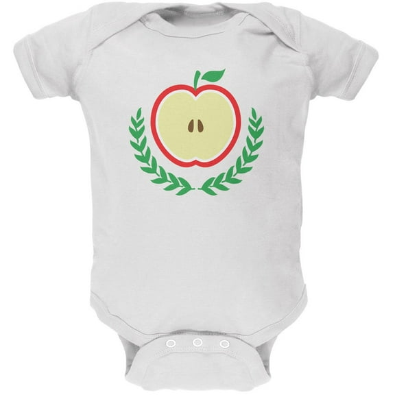 Baby Shower Theme Apple of My Eye White Soft Baby One Piece - 18-24 months