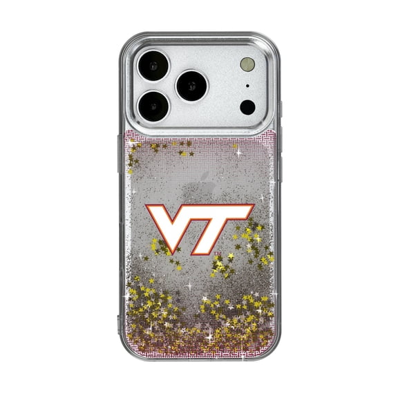 Virginia Tech Hokies Linen Logo iPhone Glitter Case