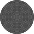 thumbnail image 1 of Ahgly Company Machine Washable Indoor Round Transitional Black Area Rugs, 4' Round, 1 of 7