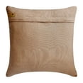 thumbnail image 3 of Decorative Copper 18"x18" (45x45 cm) Throw Pillow Covers, Jacquard Silk Textured, Foil & Bead Throw Pillows For Sofa, Geometric Pattern Modern Style - Burnished Glow, 3 of 3