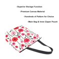 thumbnail image 3 of FORMRS Womens Canvas Tote Bag with Zipper Inner Pocket Shoulder Handbag, Pink Floral, 3 of 7
