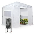 thumbnail image 3 of EAGLE PEAK 8 x 8 x 8.5 ft Portable Walk-in Greenhouse and Canopy Tent, Instant Pop-up for Indoor/Outdoor, White, 3 of 8