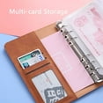 thumbnail image 6 of SEIWEI PU A6 Binder Notebook with 12Pcs Transparent Zipper Bags Hardware Binder Notebook, 6 of 8