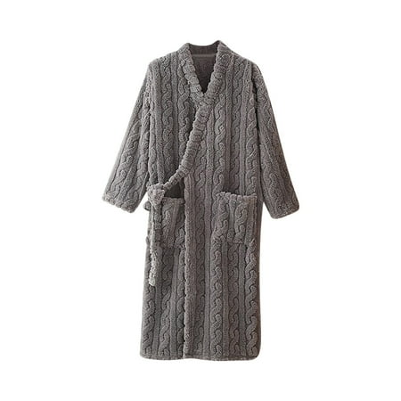 Women s Flannel Nightgown  Fuzzy Fleece Cozy Plush Warm Winter Loungewear Sleepweat with Pocket Lingerie Robe S-20 Gray XXL