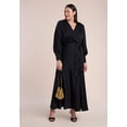 thumbnail image 3 of ELOQUII Women's Plus Size Satin Maxi Dress, 3 of 4